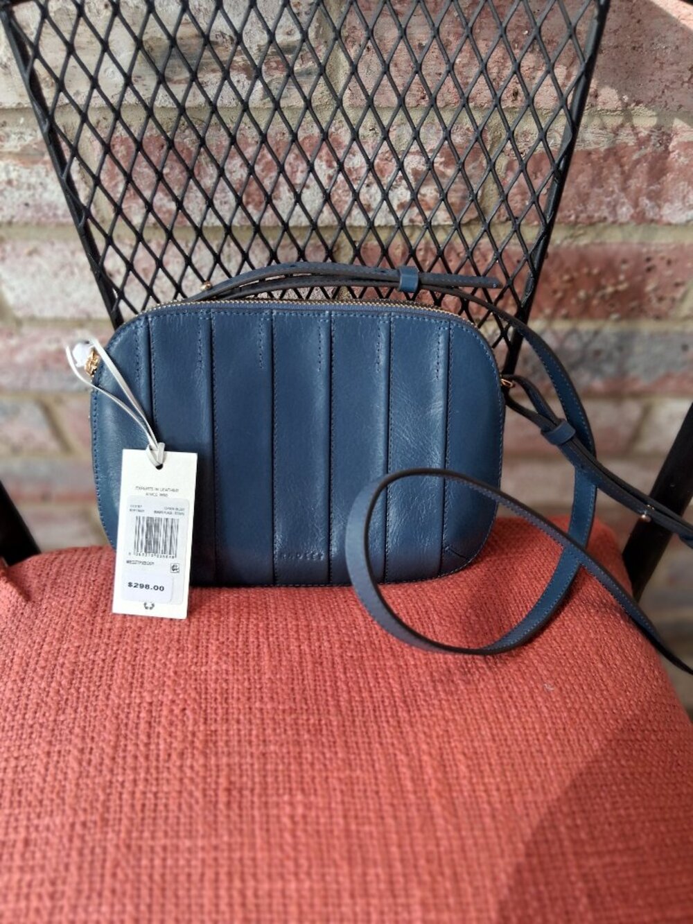 Radley London Dukes Place Crossbody Utility NWT Blue Leather was $298